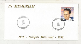 FDC, Premier Jour, François MITTERRAND, Madagascar ,ANTANANARIVO,1996 , Frais Fr 1.85 E - Madagascar (1960-...)