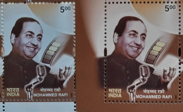 INDIA 2003 Error - Golden Voice Of Yesteryear's INDIAN CINEMA MOHAMMED RAFI STAMP Error "MAJOR COLOUR VARIATION" MNH - Variétés Et Curiosités