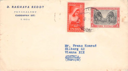 INDIA - LETTER 1957 CUDDAPAH > VIENNA/AT / 5-21 - Briefe U. Dokumente