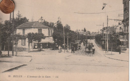 77  - Carte Postale Ancienne De  MELUN   L'Avenue  De La Gare - Melun