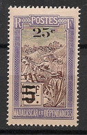 MADAGASCAR - 1922 - N°Yv. 146 - Filanzane 25c Sur 5f - Neuf Luxe ** / MNH / Postfrisch - Neufs