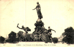 C P > Paris  > Du Siècle Dernier > Le Lieu écrit Sur La Carte 3 (en Gros)  >Dans L'état Parfois Sale Mais Sans Déchirure - Statues