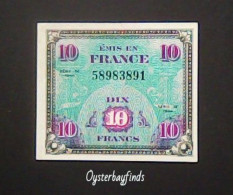 France 1944: Allied Occupation 10 Francs - 1944 Flag/France