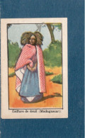 Chromo AFRIQUE MADAGASCAR Coiffure De Deuil 60 X 40 Mm Pub: Chocolat D'Annecy RARE Colonies Françaises 2 Scans - Autres & Non Classés