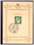 Sudetenland (022420) Propaganda Gedenkblatt Tag Der Briefmarke 12.1.1941, Gest Reichenberg Mit SST - Sudetenland