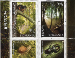 ROMANIA 2011: EUROPA - FOREST, 2 Used Stamps + Tabs - Registered Shipping! - Oblitérés