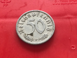 Münze Münzen Umlaufmünze Deutschland Deutsches Reich 50 Pfennig 1940 Münzzeichen F - 50 Reichspfennig