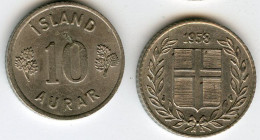 Islande Iceland 10 Aurar 1958 UNC KM 10 - Islande