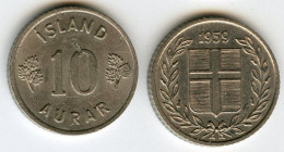 Islande Iceland 10 Aurar 1959 UNC KM 10 - Islande