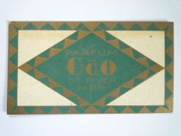 2023 - 696  PARFUM  " GAO "  L.T. PIVER  PARIS  (Carte Parfumée)  1930 - 1931   XXX - Anciennes (jusque 1960)