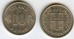 Islande Iceland 10 Aurar 1962 UNC KM 10 - Islande