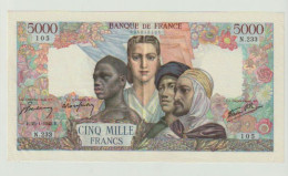 Magnifique Billet 5000 Francs  Empire Français  Du 25-1-1945 - 5 000 F 1942-1947 ''Empire Français''