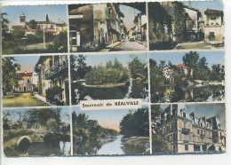 CPSM Multivues - [82] Tarn Et Garonne - Souvenir De RÉALVILLE - Eglise, Rues, Pont, Château - Peu Commune - Realville