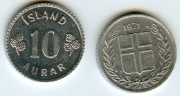 Islande Iceland 10 Aurar 1971 UNC KM 10a - Islande