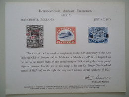 Etats-Unis - Carte Souvenir APEX 73, Manchester, GB - Souvenirkarten