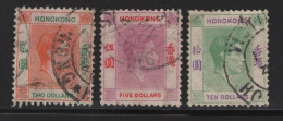 Hong Kong - N°155 + 157 + 159 - Obliteres - Cote 190€ - Usati