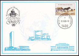 UNO WIEN 1985 Mi-Nr. 53 WEISSE KARTE - GRÄTZ'85 10.10.1985 - Covers & Documents