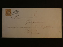 BR8 FRANCE  BELLE LETTRE 1864 QUINGEY  VESOUL A PARIS +N°13 +AFF. INTERESSANT+ - 1853-1860 Napoleon III