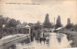 FRANCE - 27 - SERQUIGNY - Le Bords De La Charentonne - Pêche En Barque - Carte Postale Ancienne - Serquigny