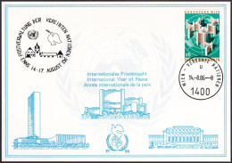 UNO WIEN 1986 Mi-Nr. 60 WEISSE KARTE - ENNS 14.08.1986 - Covers & Documents