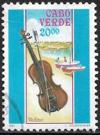 Cabo Verde – 1991 Musical Instruments 20$00 Used Stamp - Cap Vert