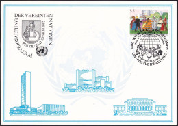 UNO WIEN 1987 Mi-Nr. 69 WEISSE KARTE - PINKAFELD 23.10.1987 - Covers & Documents