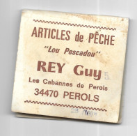 Pochette D'hameçons "Lou Pescadou" Guy Rey à Pérols (34) Reste Les 10 Feuillets, 1 Vide Et 9 Avec Hameçons - Pesca