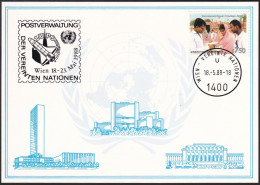 UNO WIEN 1988 Mi-Nr. 77 WEISSE KARTE - LUPO'88 WIEN 18.05.1988 - Covers & Documents