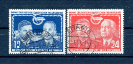 DDR 296-297 Monat Der DSF 1951 Wilhelm Pieck Josef Stalin Vollstempel Tagesstempel Ortsstempel - Gebraucht