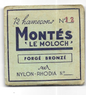 Pochette D'hameçons "Le Moloch". Reste 11 Feuillets Avec Hameçons - Vissen