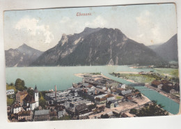 C7675) EBENSEE - Blick über Kirche U. Fabriken Usw. Auf See U. Brücke ALT 1908 - Bad Goisern