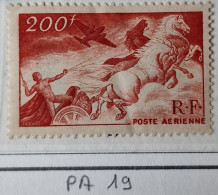 TIMBRE France POSTE Aérienne N° 19 Neuf Charnière - 1946-47 - Yvert & Tellier 2003 Coté Minimum 4.40 € - 1927-1959 Neufs