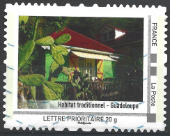 Montimbramoi  Guadeloupe - Habitat Traditionnel - Oblitéré  Lettre Prioritaire : Timbre Sur Support - Gebraucht