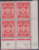 FRANCE FRANCHISE MILITAIRE N° 12** EMBLEME COIN DATE DU 10/8/54 - Autres & Non Classés