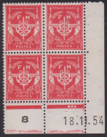 FRANCE FRANCHISE MILITAIRE N° 12** EMBLEME COIN DATE DU 18/11/54 - Autres & Non Classés