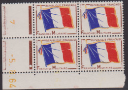 FRANCE FRANCHISE MILITAIRE N° 13** DRAPEAU COIN DATE DU 5/8/64 - Sonstige & Ohne Zuordnung