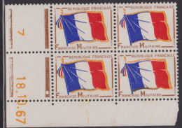 FRANCE FRANCHISE MILITAIRE N° 13** DRAPEAU COIN DATE DU 18/10/67 - Altri & Non Classificati