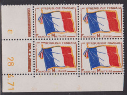 FRANCE FRANCHISE MILITAIRE N° 13** DRAPEAU COIN DATE DU 28/4/71 - Altri & Non Classificati