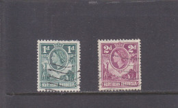 NORTHERN RHODESIA - 1953  - O / FINE CANCELLED -  QEII - GIRAFFE, ELEPHANTS    Yv. +60, 62     Mi. 28, 33 - Northern Rhodesia (...-1963)