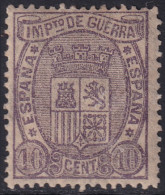 Spain 1875 Sc MR4 España Ed 155 War Tax MH* Toning Creases - Tasse Di Guerra