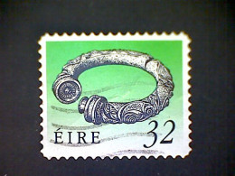 Ireland (Éire), Scott #794, Used(o), 1991, Broighter Collar, 32p, Green And Black - Used Stamps