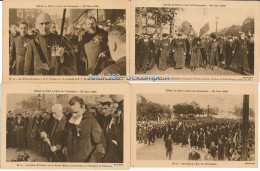 Lot De 4 Cartes Anciennes CPA Ligue DRAC D.R.A.C Et PAC P.A.C à L'arc De Triomphe 20 Juin 1926 - Andere Kriege