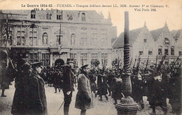 BELGIQUE - Furnes - La Guerre 1914-15 - Troupes Défilant Devant LL. MM. Albert 1er Et Georges V - Carte Postale Ancienne - Sonstige & Ohne Zuordnung