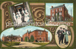STOCKTON AND THORNABY HOSPITAL MULTIVIEW OLD COLOUR POSTCARD DURHAM - Stockton-on-tees