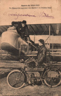 Moto - Un Motocycliste Apportant Une Dépêche à Un Aviateur Belge - Ww1 - Motocyclette - Motorbikes