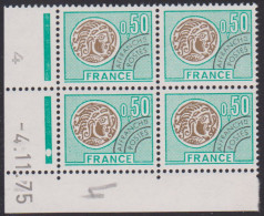 FRANCE PREOBLITERE N° 138** MONNAIE GAULOISE COIN DATE DU 4/11/75 - Precancels