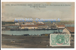 CPA SENEGAL Gorée Le Port Les Casernes De La Marine Au Loin Les Mamelles Collection Générale Fortier Colorisée - Sénégal
