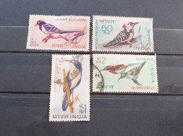 India 1968 BIRDS ~ Wildlife Preservation - Fauna / Birds Complete Set Of 4 Stamps USED (Cancellation Would Differ) - Gebruikt