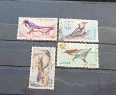 India 1968 BIRDS ~ Wildlife Preservation - Fauna / Birds Complete Set Of 4 Stamps USED (Cancellation Would Differ) - Used Stamps
