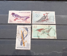 India 1968 BIRDS ~ Wildlife Preservation - Fauna / Birds Complete Set Of 4 Stamps USED (Cancellation Would Differ) - Usati